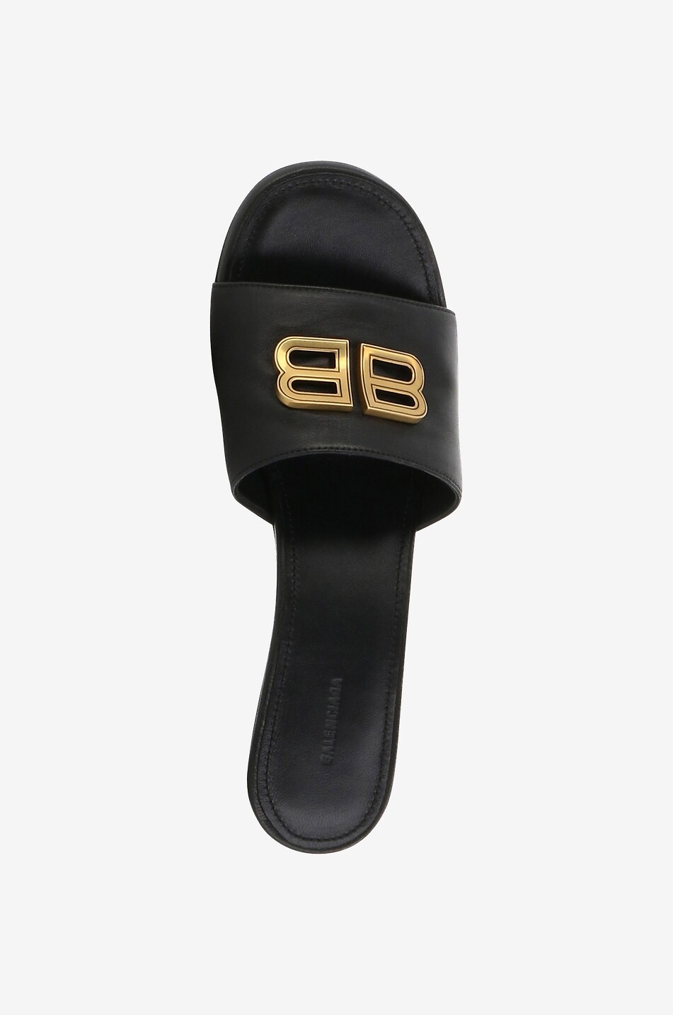 BALENCIAGA Mules en cuir nappa à petit talon Groupie 50 Femme NOIR 5