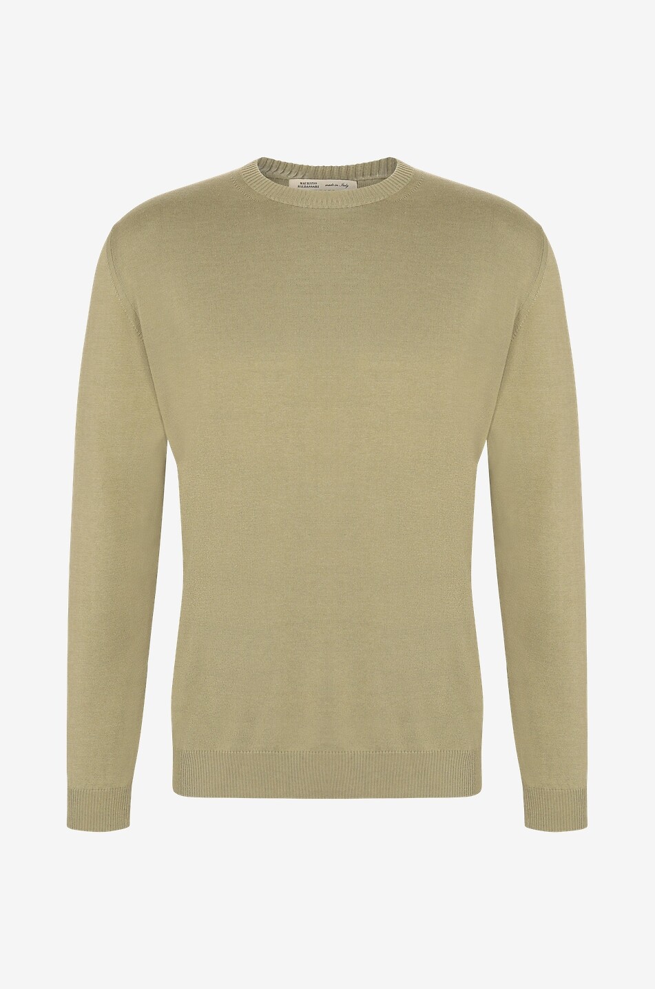 Pullover mit Rundhalsausschnitt aus Seide und Baumwolle