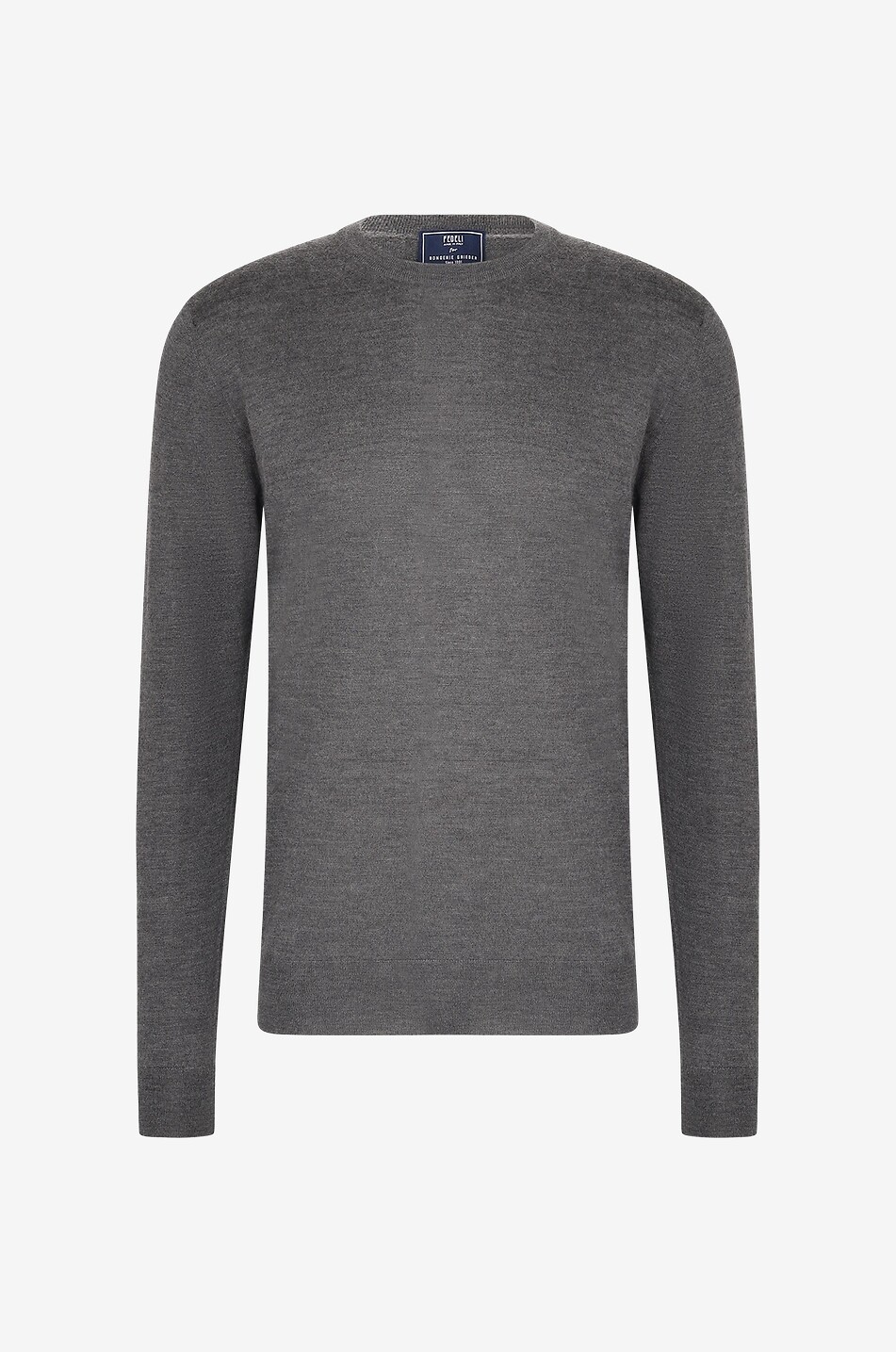 FEDELI Argentina cashmere round neck jumper Men MEDIUM GREY 1