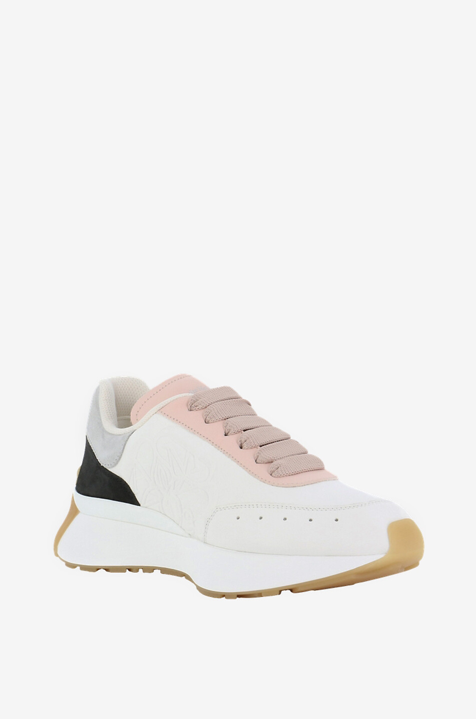 Baskets basses en cuir nappa et daim Sprint Runner