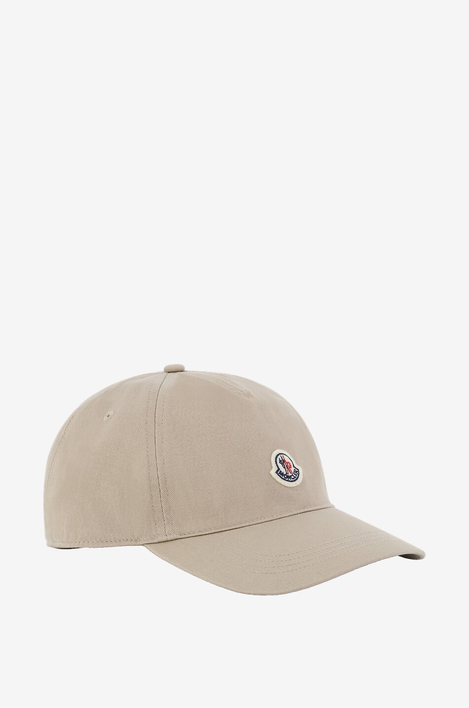 MONCLER Casquette en gabardine à patch logo coq Femme BEIGE 2