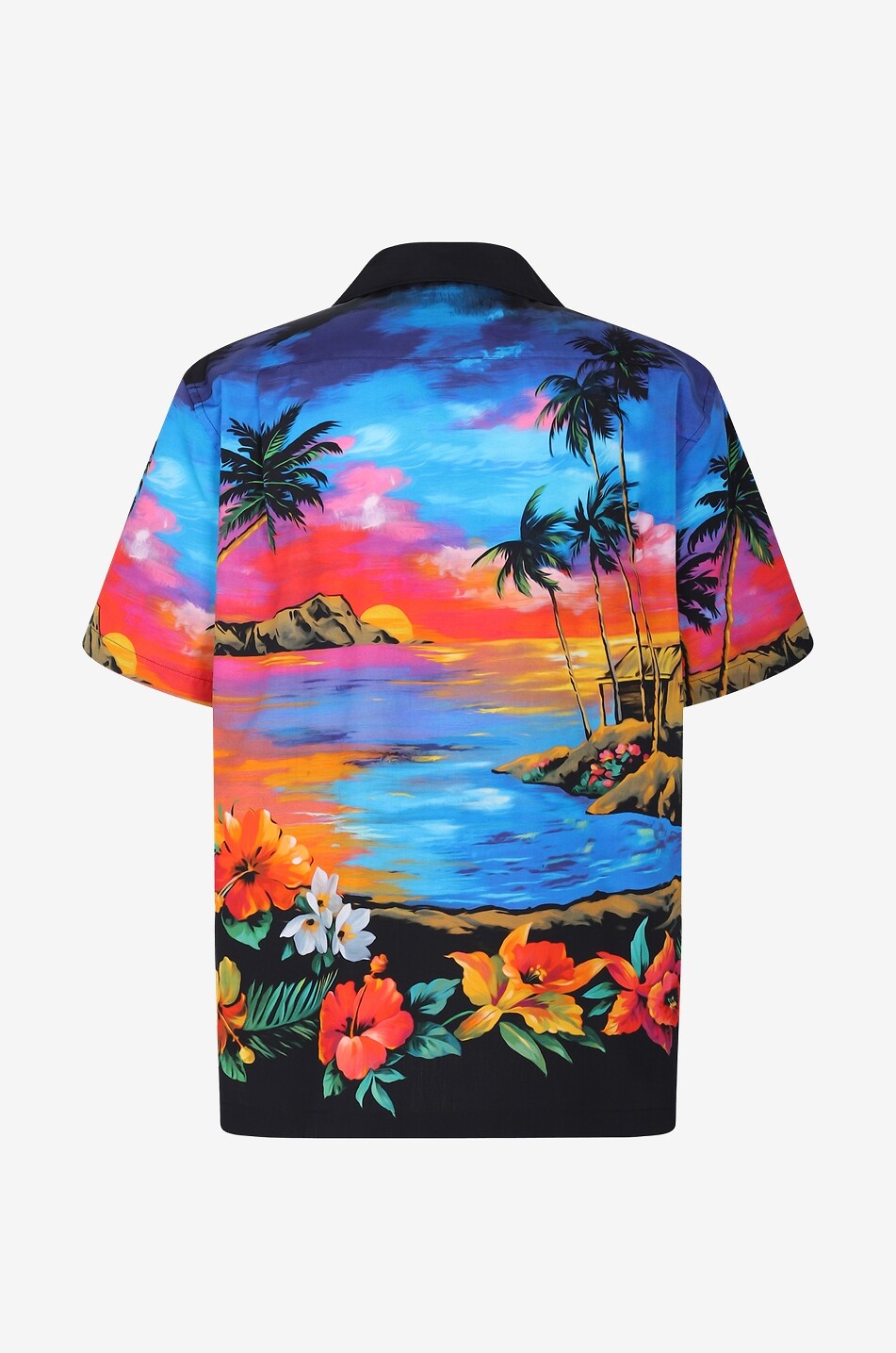 Kurzarm-Hemd aus Popeline Hawaii
