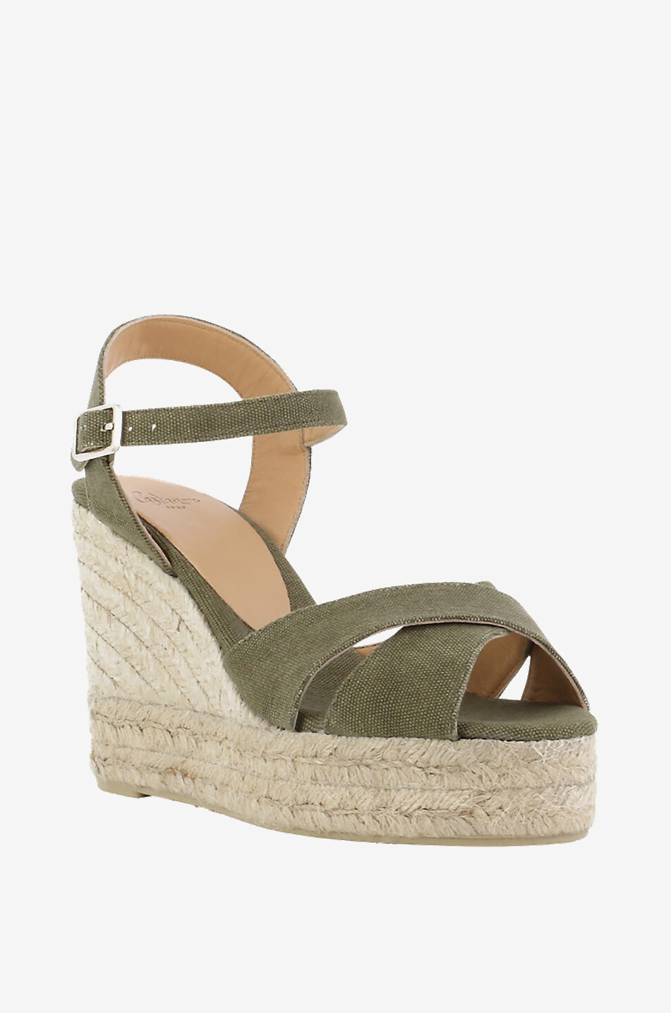 CASTANER Espadrilles mit Keilabsatz aus Canvas Blaudell Damen GRÜN 1