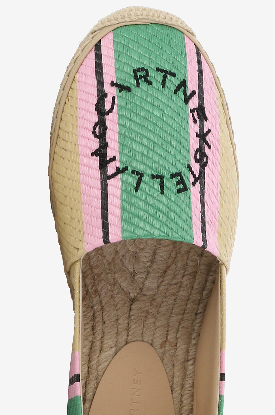 Espadrilles plates tressées à rayures Gaia