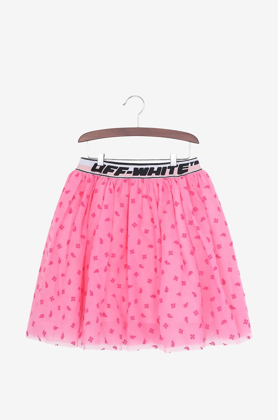 Kurzer ausgestellter Mädchenrock aus Tüll Logo Band