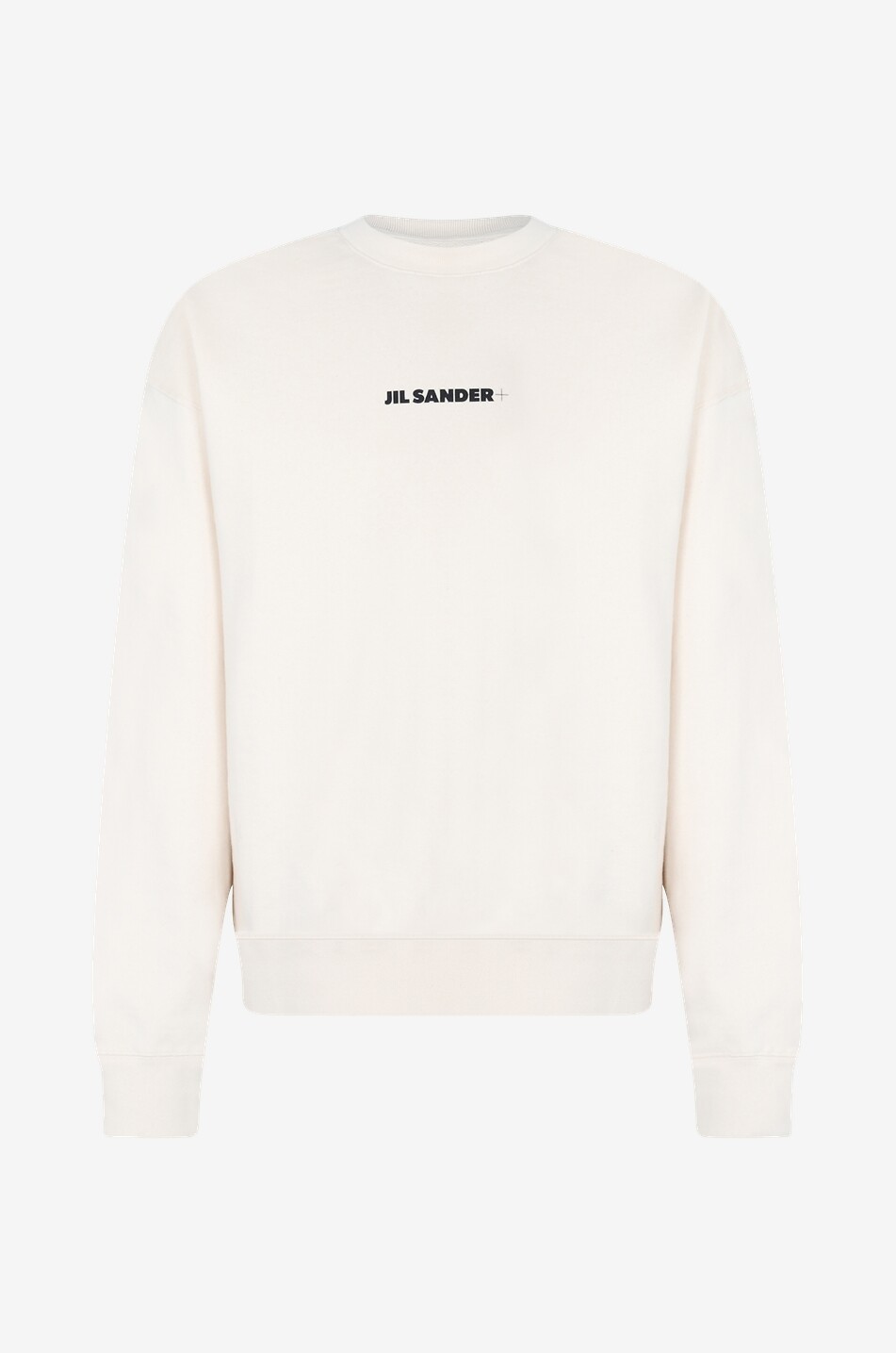 Sweat-shirt à col rond en coton bio imprimé logo