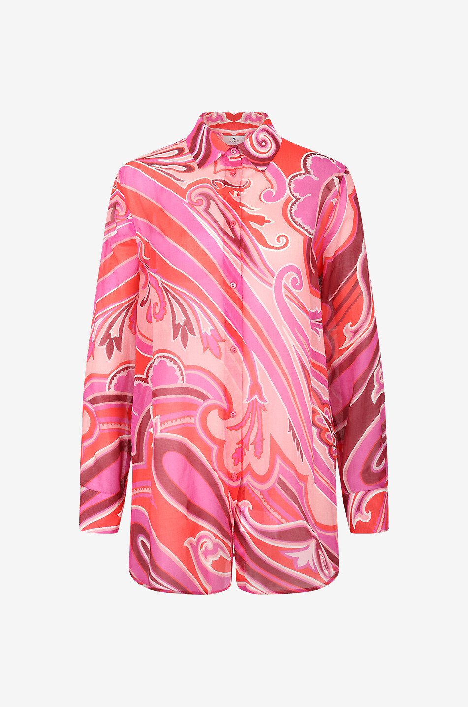 Chemise ample en voile de coton et soie Archival Paisley