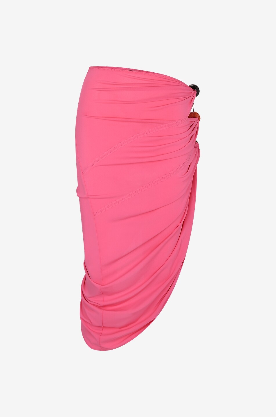 JACQUEMUS Jupe asymétrique à découpes et perles La jupe Perola Femme ROSE 1
