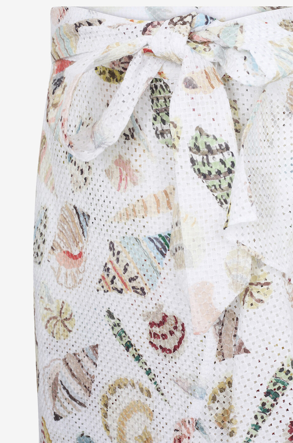 Jupe portefeuille mi-longue en coton Seahaven