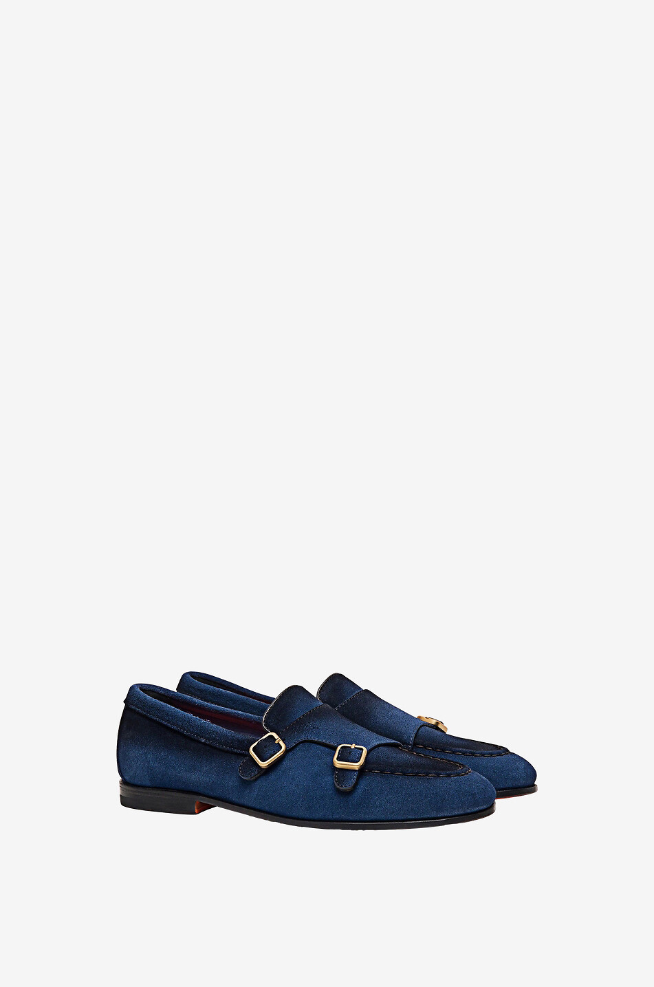 SANTONI Mocassins en daim Homme BLEU FONCE 2