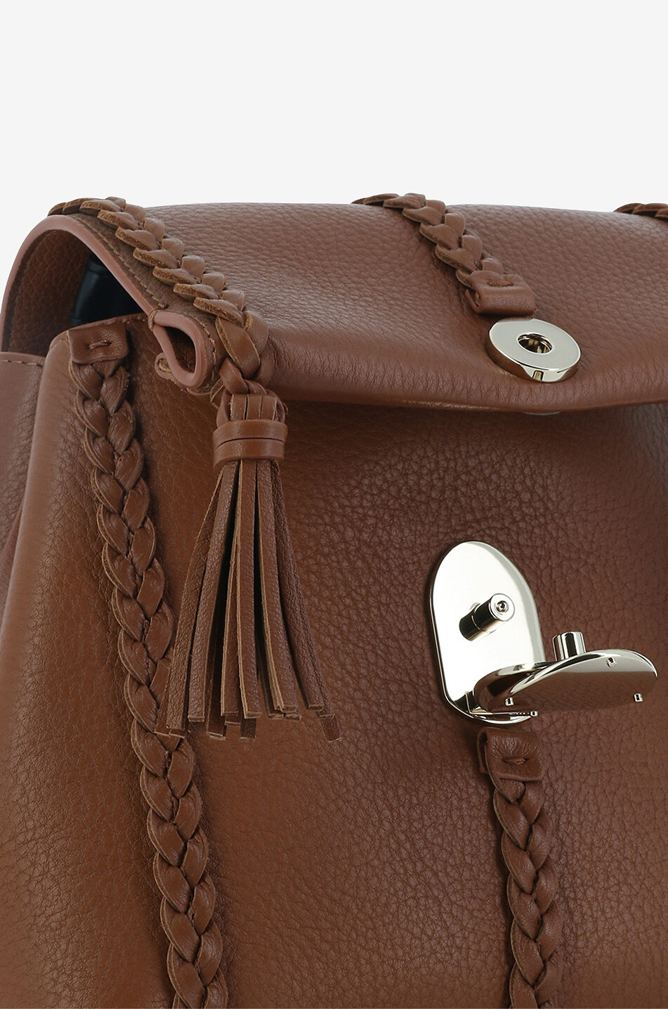 CHLOE Penelope Small grained leather shoulder bag Women BROWN 6