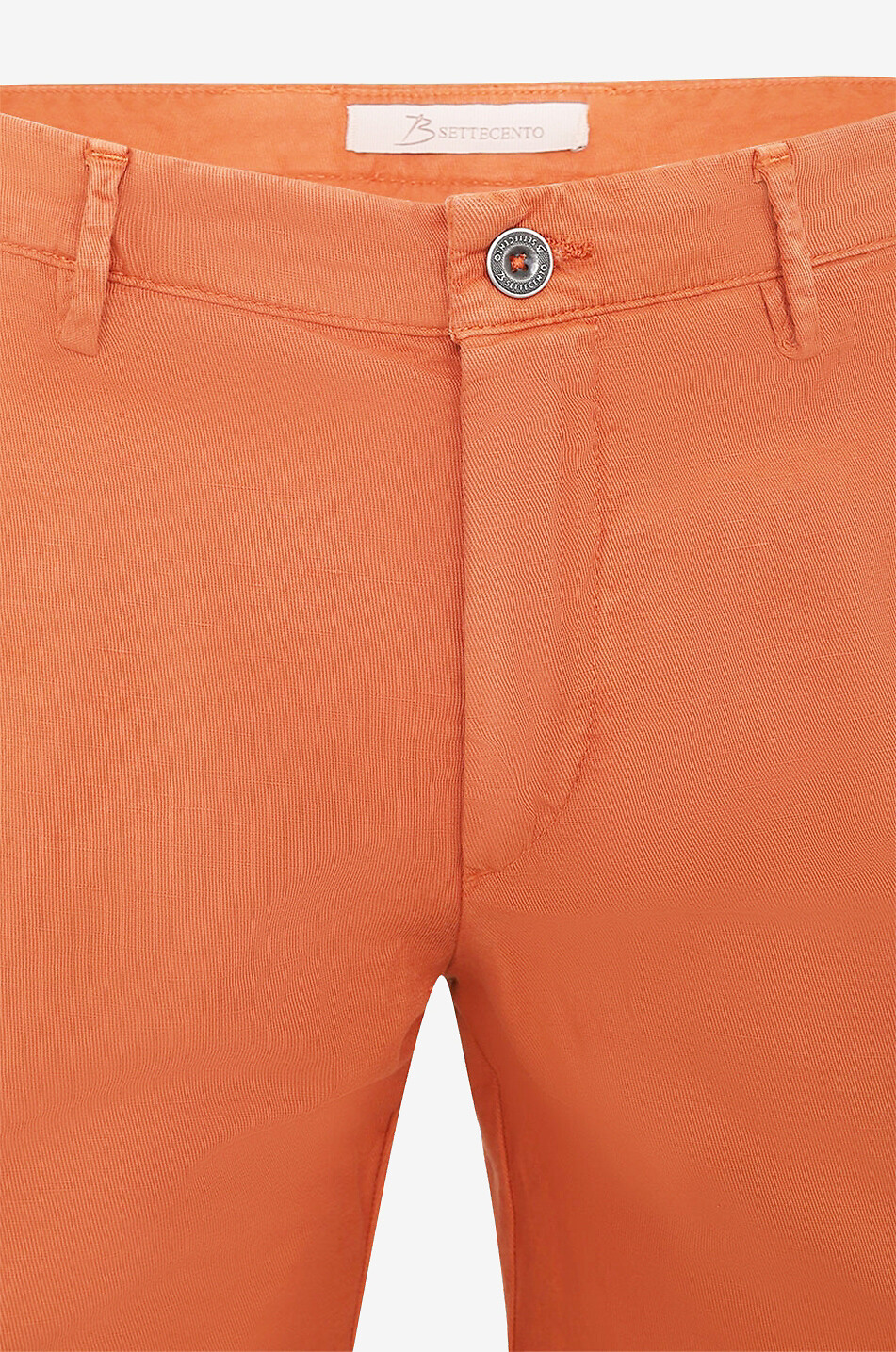 B SETTECENTO Bermuda en coton et lin Homme ORANGE MOYEN 3