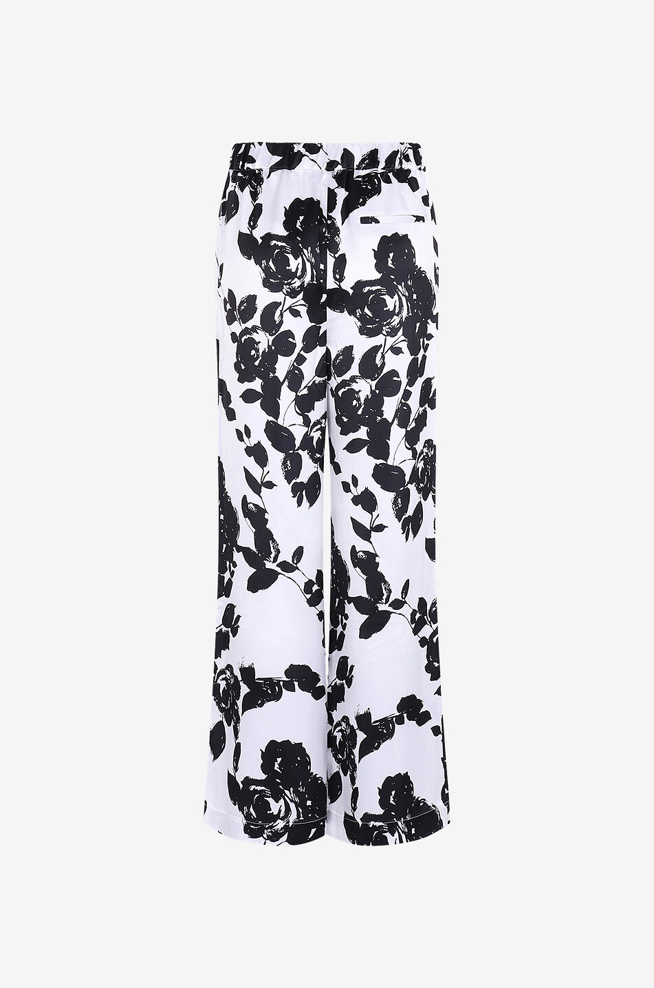 Silk wide-leg trousers