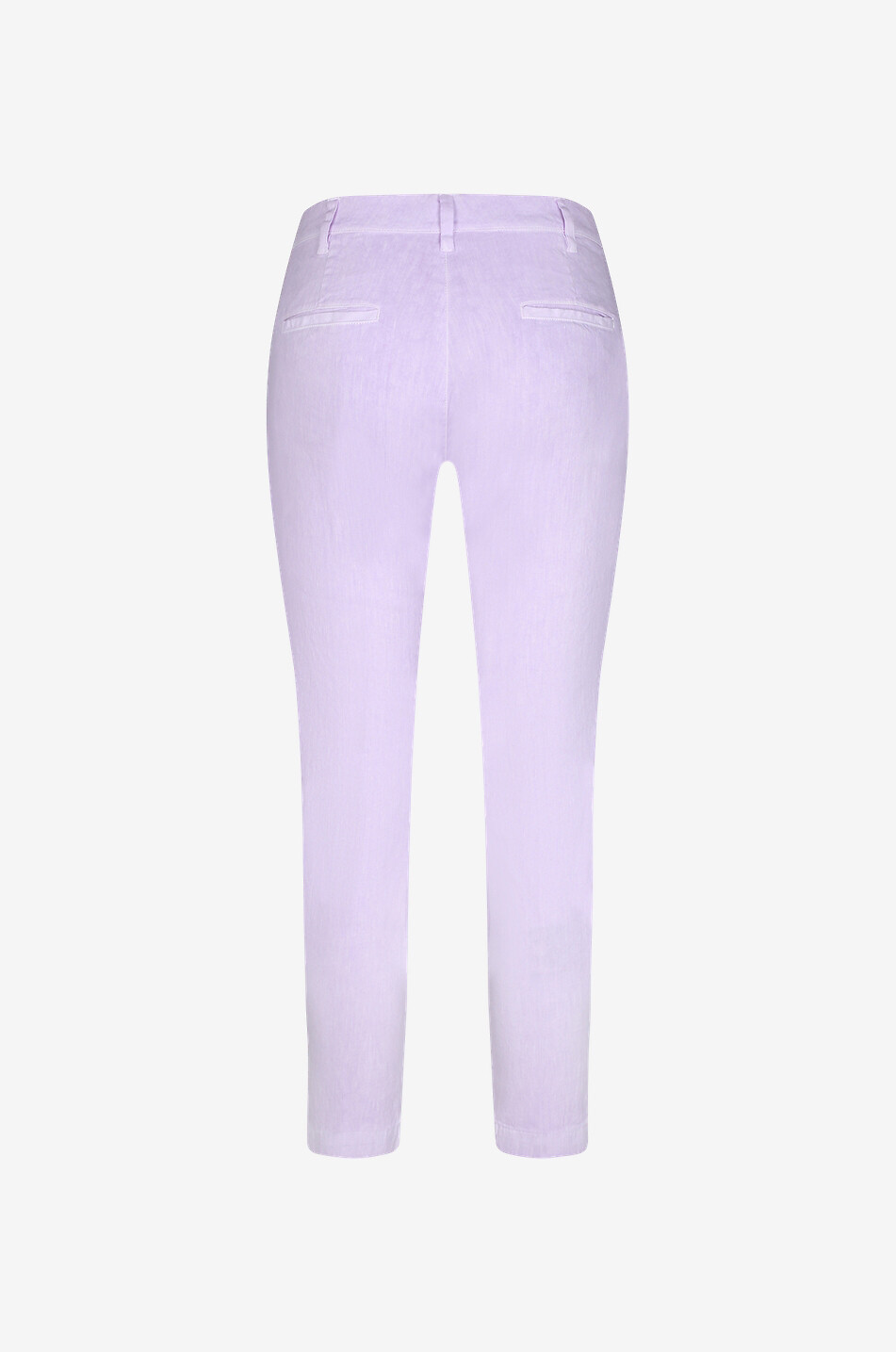 120% LINO Pantalon droit raccourci en coton et lin Femme VIOLET CLAIR 2