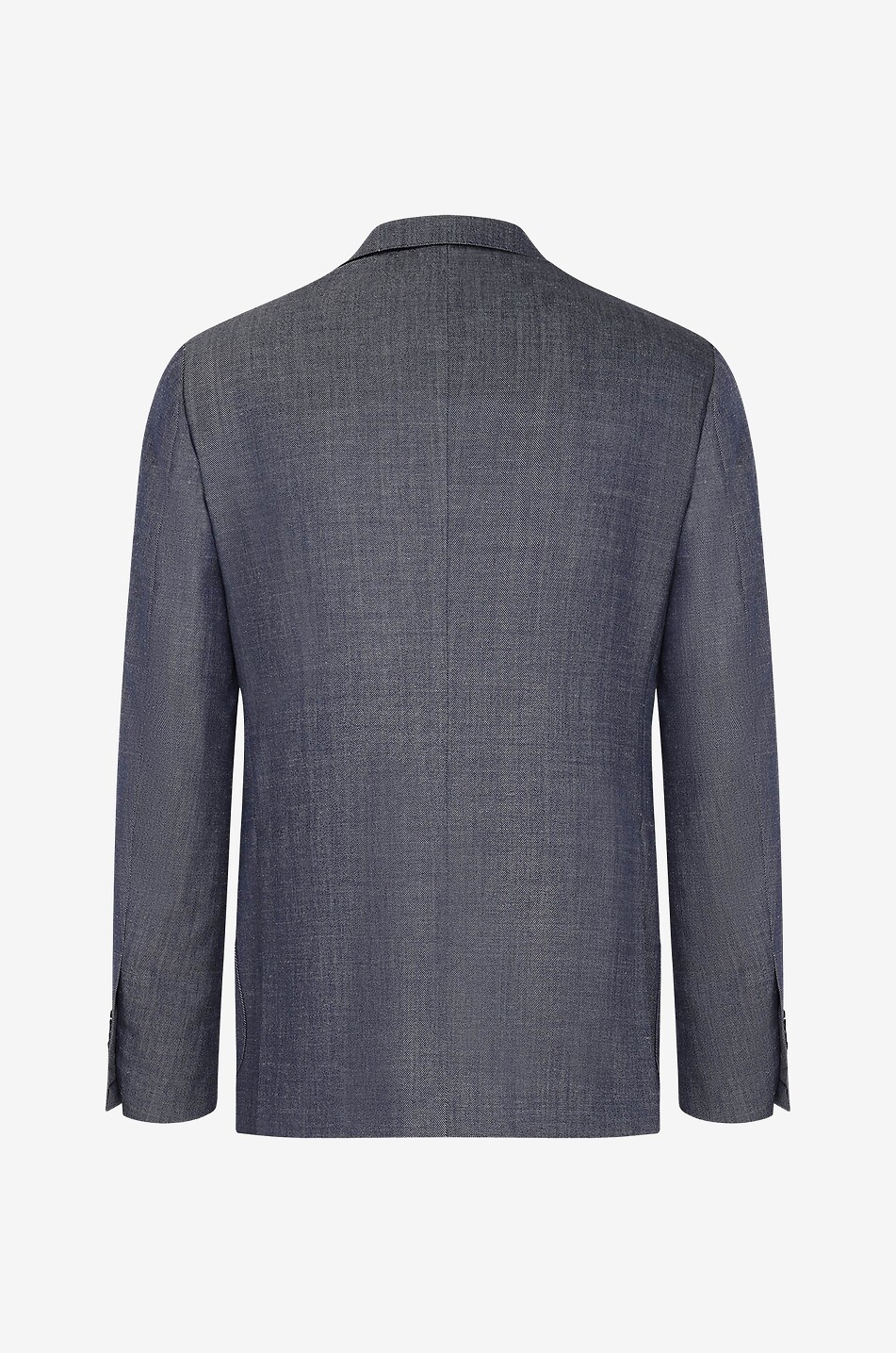 LUIGI BORRELLI Procida virgin wool silk and linen blazer Men MEDIUM BLUE 2