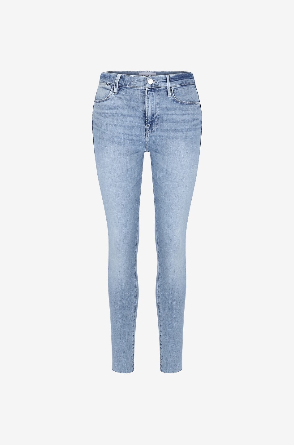 Le High Skinny Raw Edge Galeston cropped frayed jeans