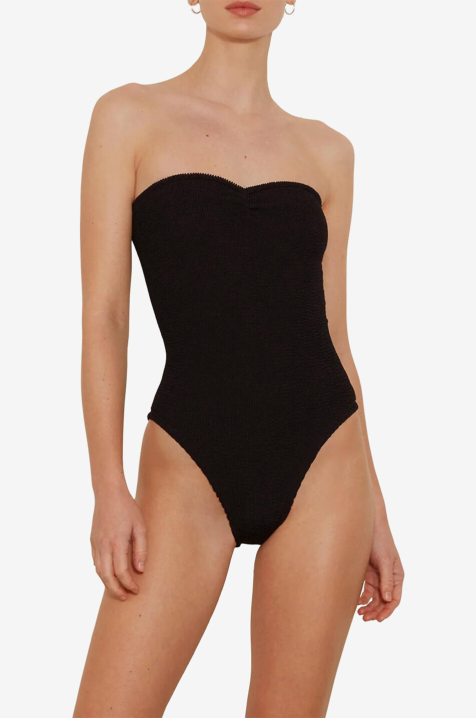 HUNZA G Brooke bustier swimsuit Women BLACK 3
