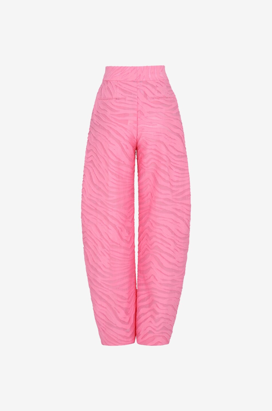 THE ATTICO Tiger-Jacquardhose mit weitem Bein Gary Damen ROSA 2