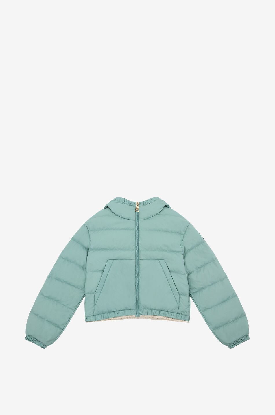 Verkürzte Mädchen-Daunenjacke mit Kapuze Manta