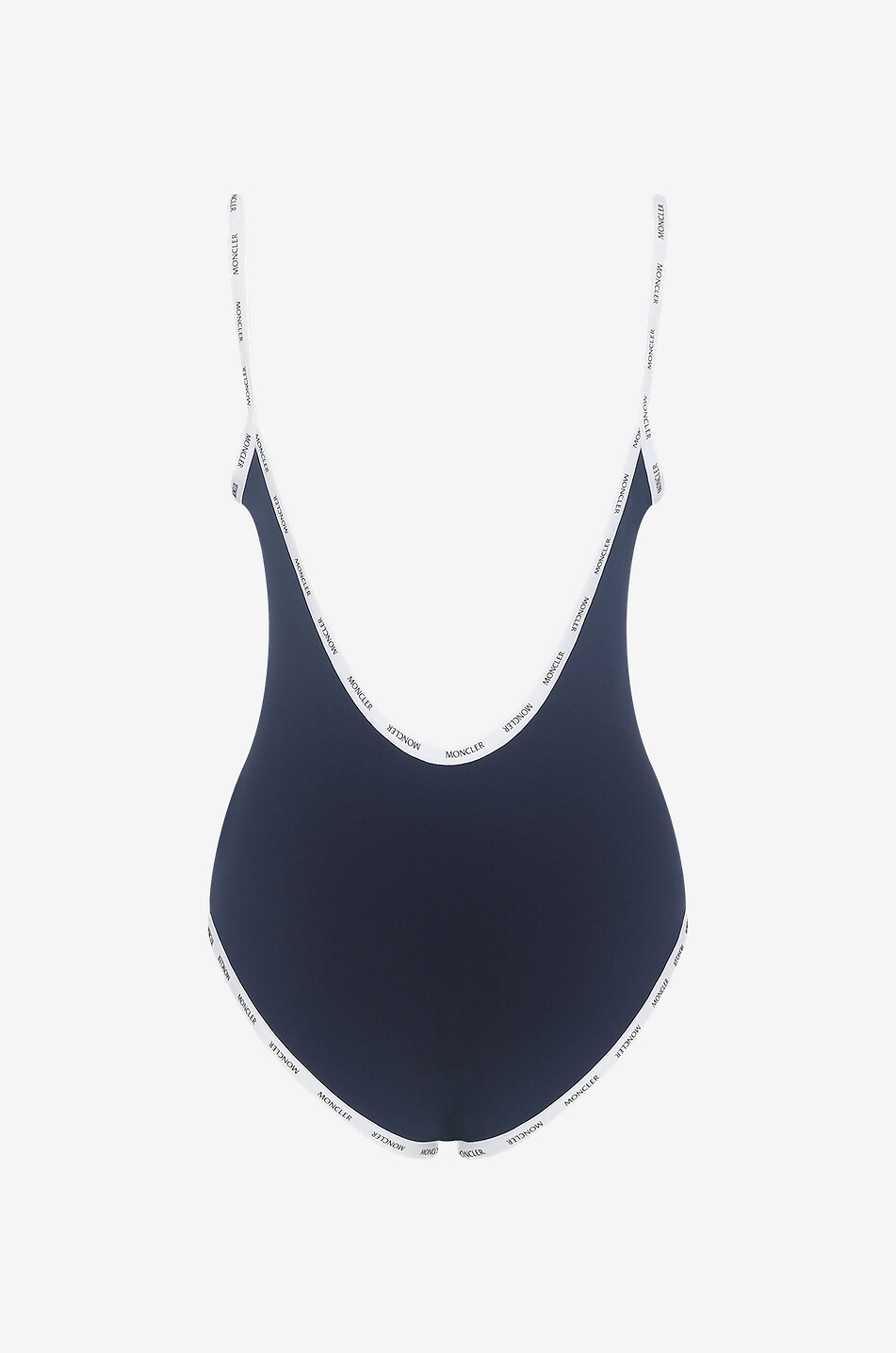MONCLER Logo strap one-piece swimsuit Women DARK BLUE 2