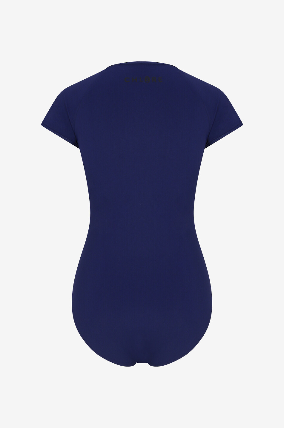 CHLORE Ixelle zipped short-sleeved swimsuit Women BLUE 2