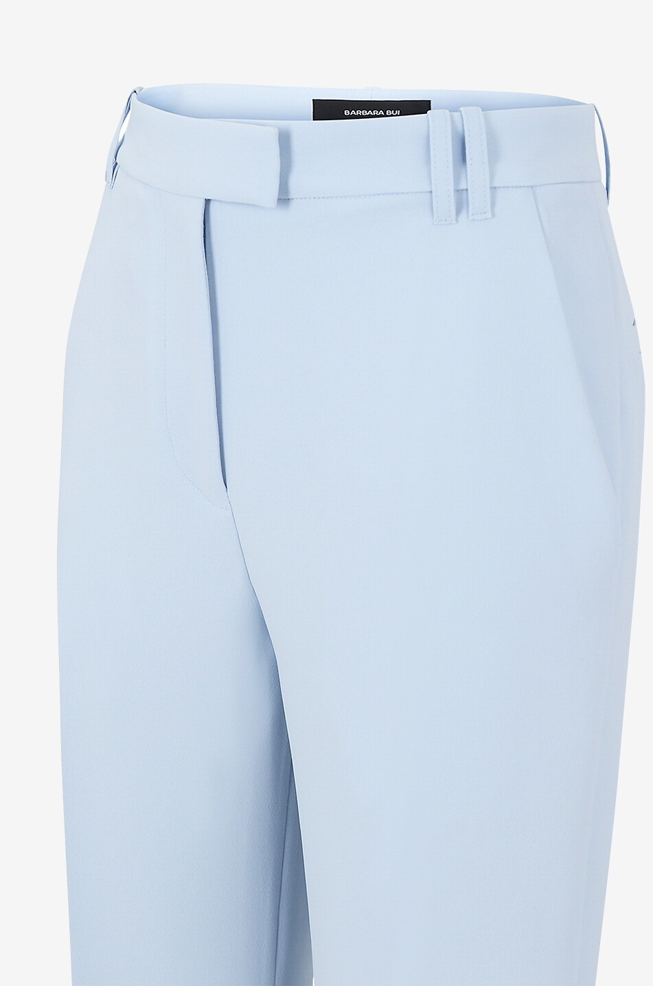 Fluid straight-leg crepe trousers
