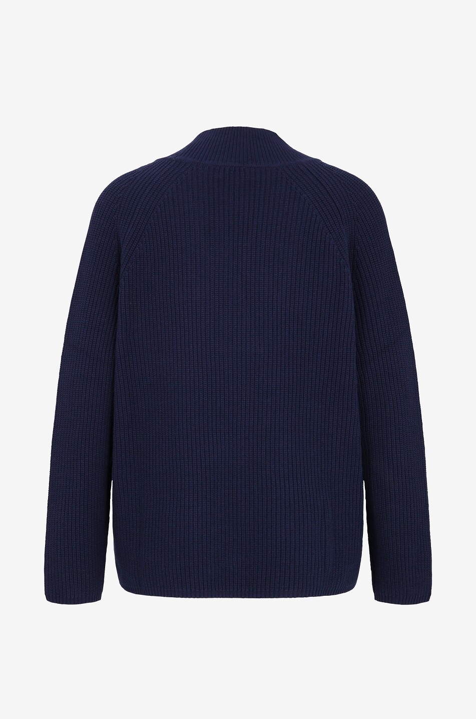 BONGENIE Pullover aus Baumwolle mit V-Ausschnitt und Raglanärmeln Damen DUNKELBLAU 2