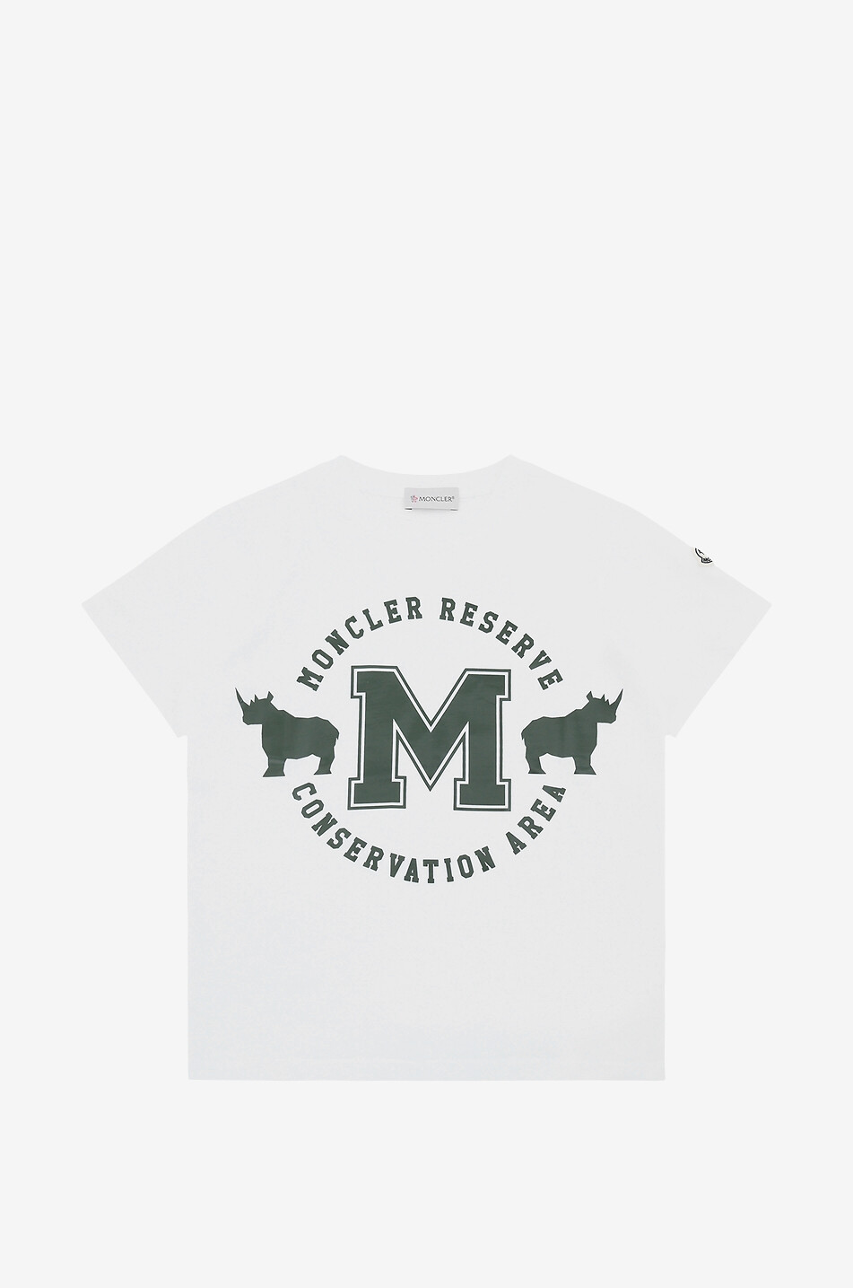 MONCLER Jungen-T-Shirt mit Nashorn-Print Moncler Reserve Junge WEISS 1