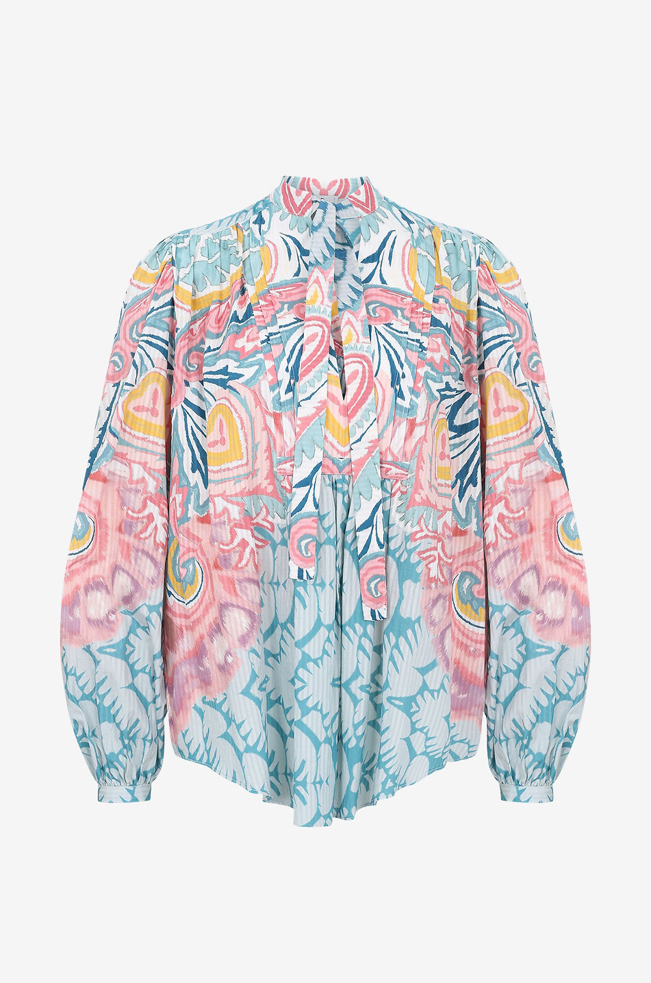 Blouse ample en jacquard rayé imprimé Butterfly Wings