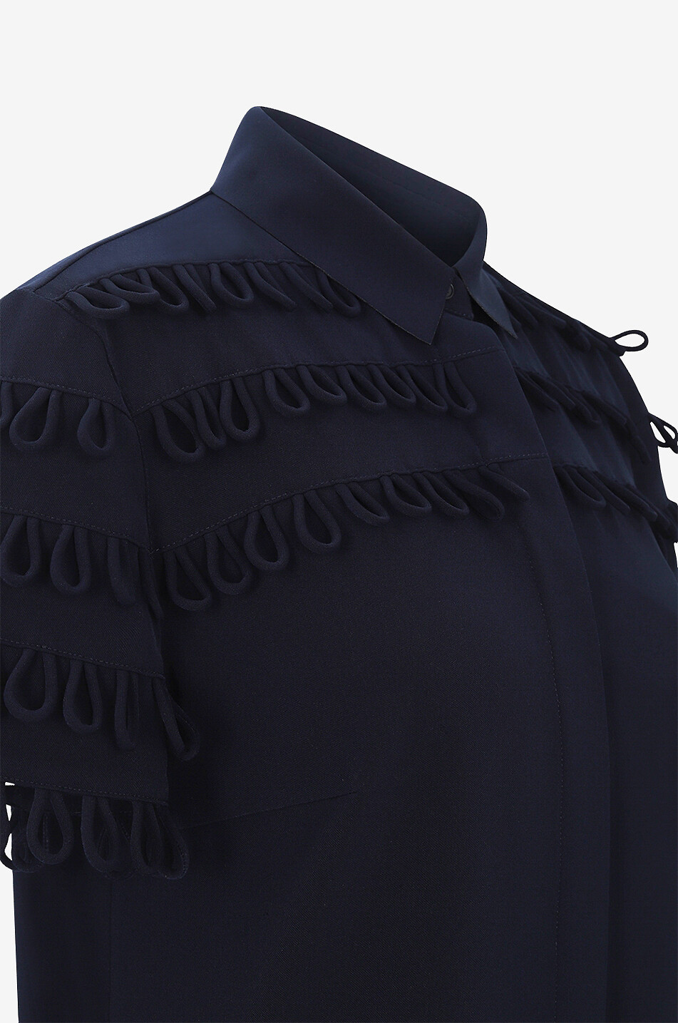 Chemise à manches courtes et franges