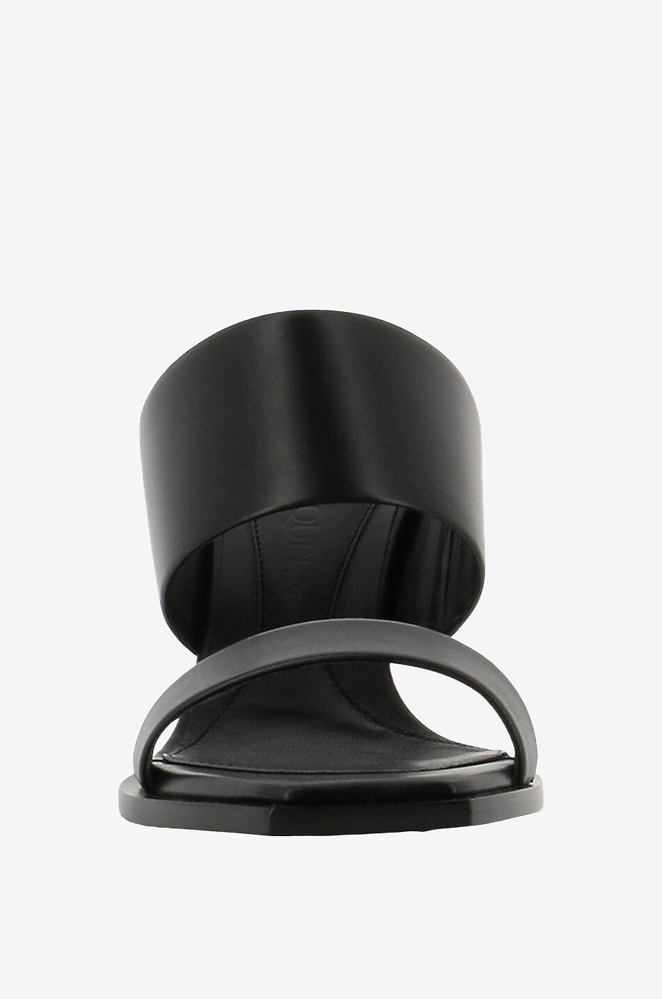 Mules compensées en cuir lisse Shard 80
