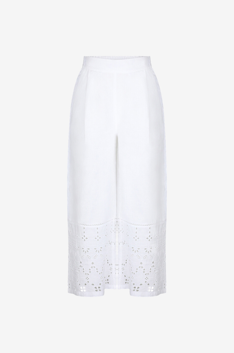 Hose mit geradem Bein aus Leinen