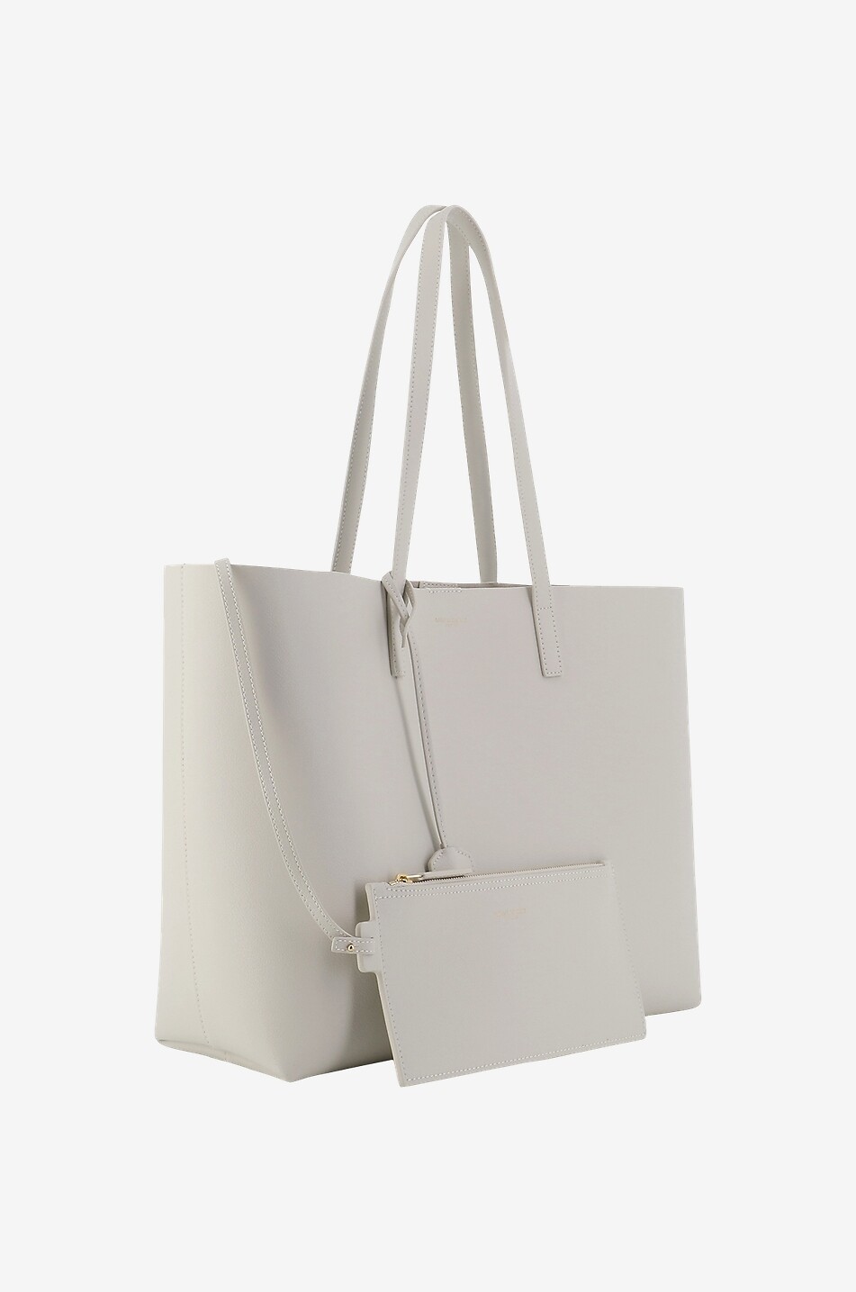SAINT LAURENT PARIS Shopping Saint Laurent E/W tote in supple leather Women WHITE 5