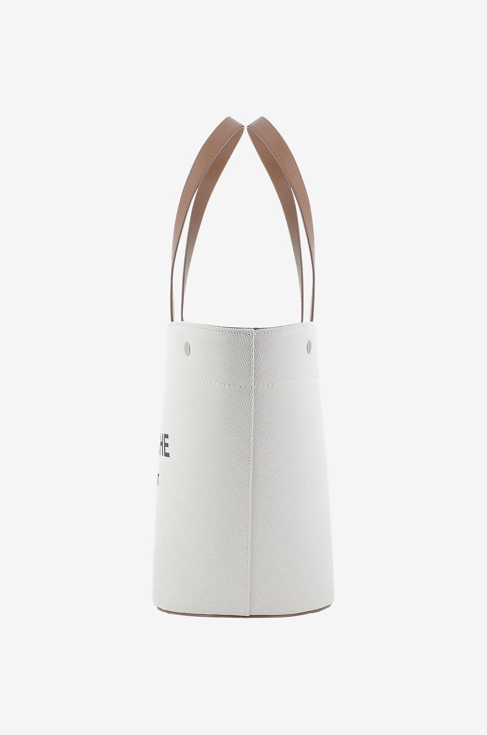 SAINT LAURENT PARIS Sac cabas en toile et cuir Rive Gauche Femme BEIGE 4