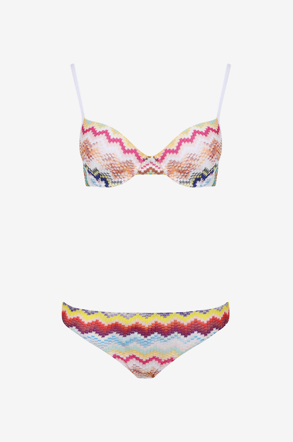 Bikini balconnet en maille zig zag