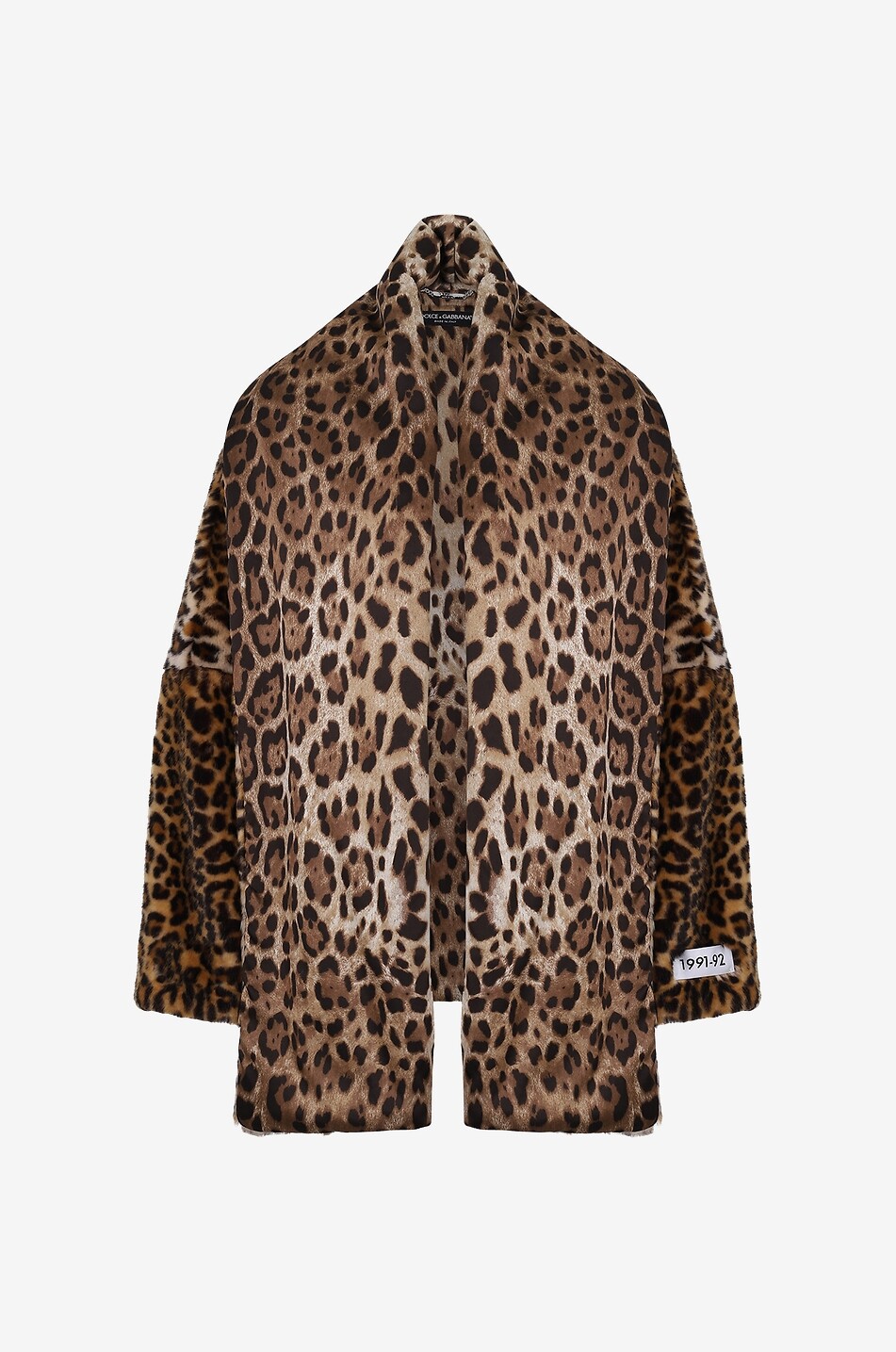 DOLCE & GABBANA Cape en fourrure synthétique imprimée léopard KIM  DOLCE & GABBANA Femme MULTICOLORE 1