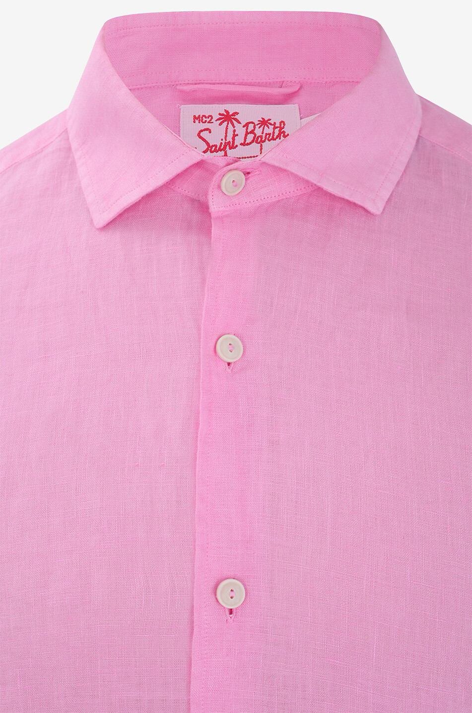 MC2 SAINT BARTH Langärmeliges Hemd aus Leinen Pamplona Herren ROSA 3