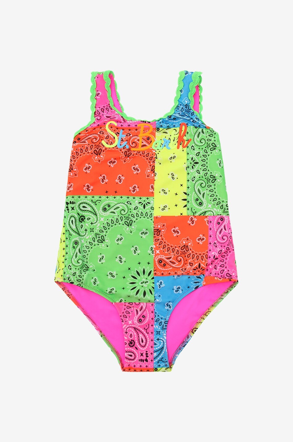 MC2 SAINT BARTH Cara girls' one-piece swimsuit Girl MULTI COLOURED 1