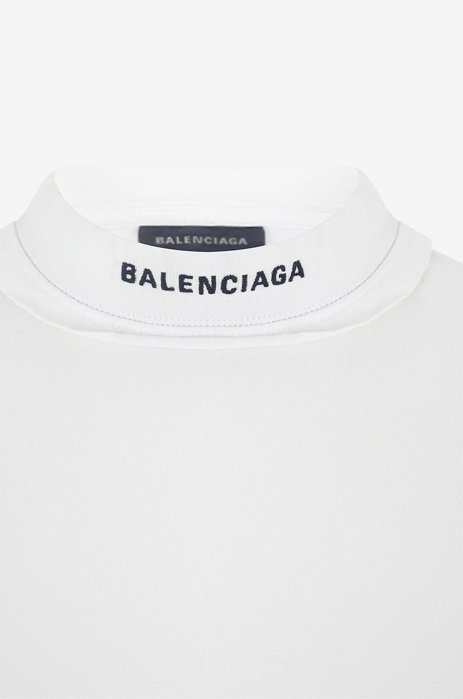 BALENCIAGA Robe T-shirt longue ourlet ondine en jersey effet usé Femme BLANC 3