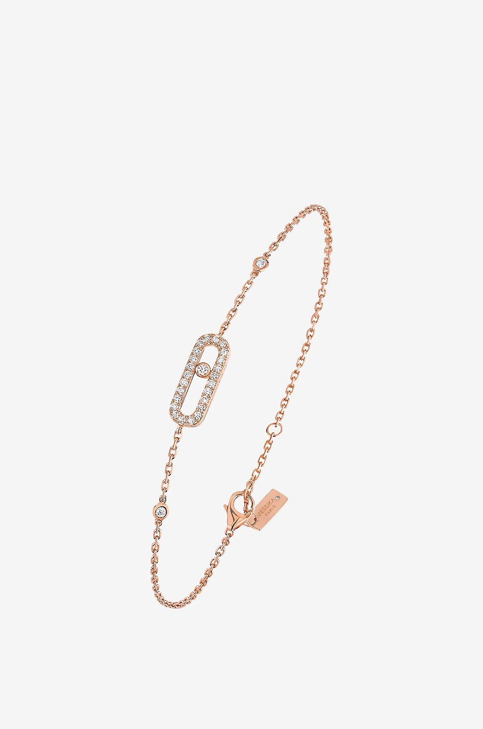 MESSIKA Move Uno Pavé pink gold and diamond bracelet Women PINK 1