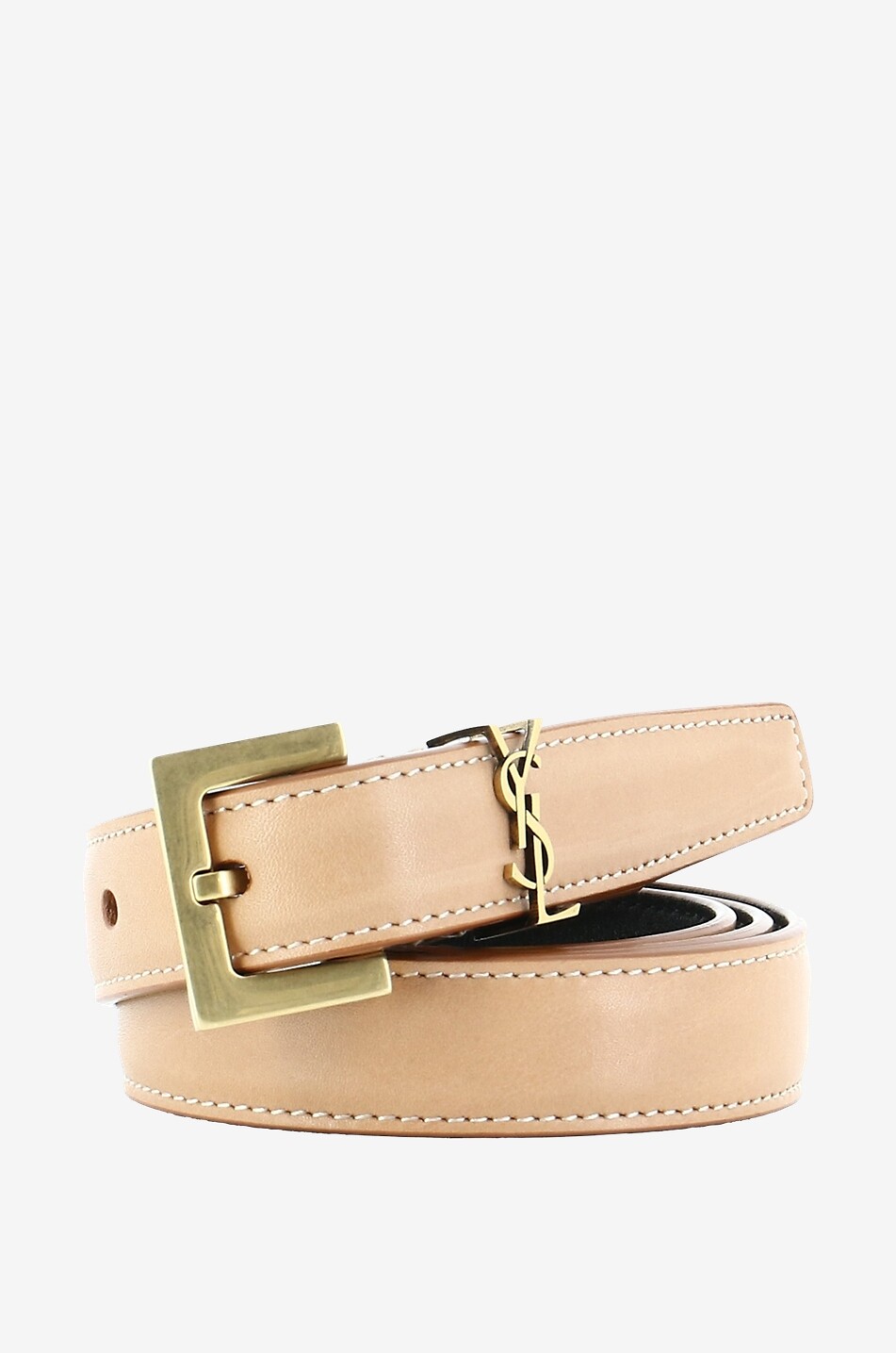 Cassandre thin smooth leather belt