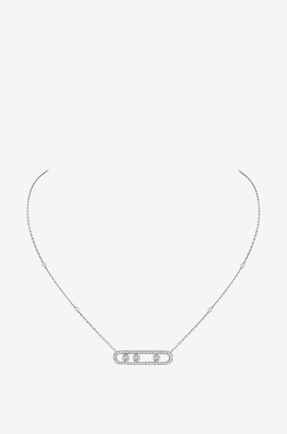 MESSIKA Collier en or blanc et diamants Move Pavé Femme BLANC 2