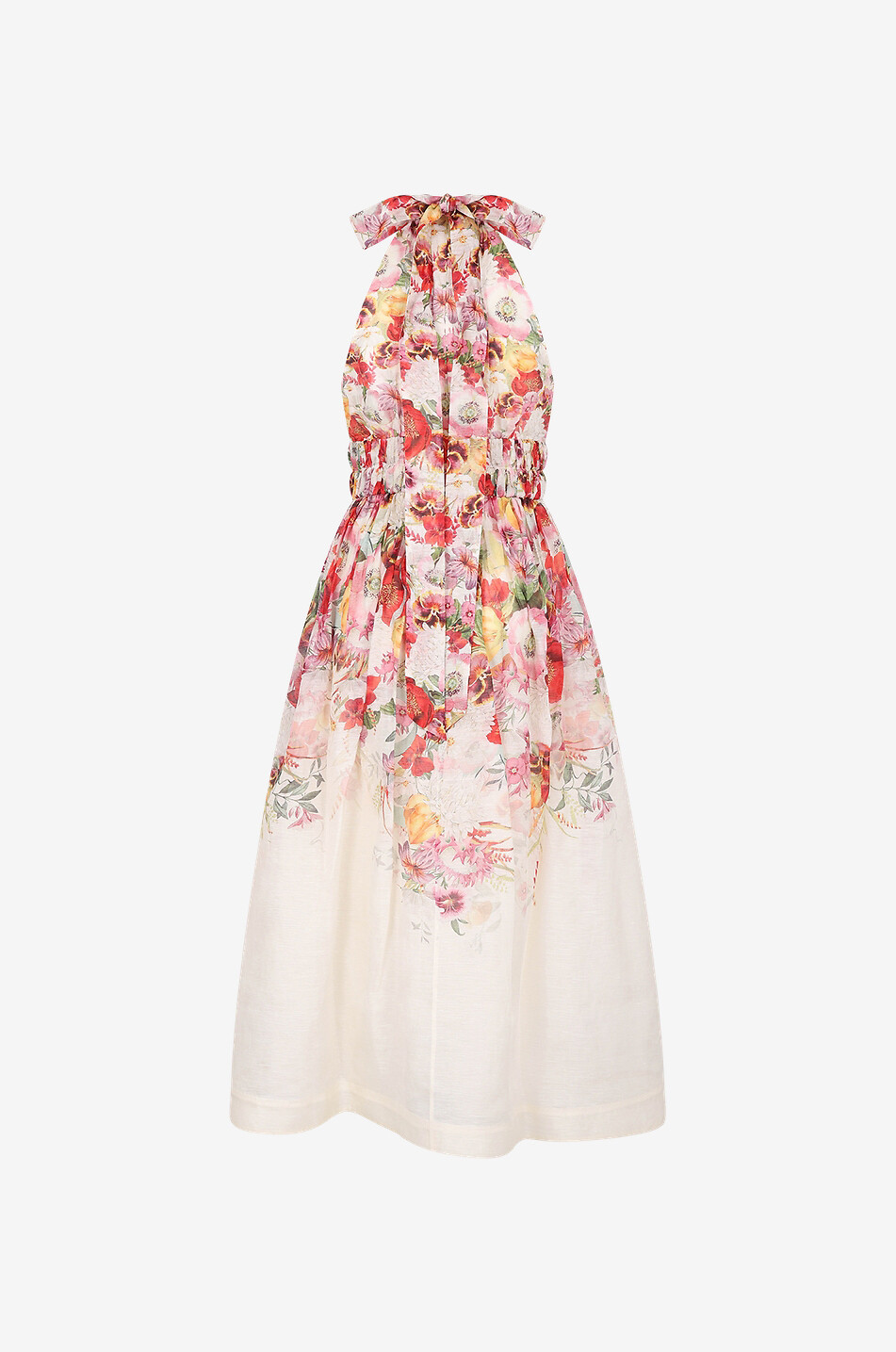 ZIMMERMANN Neckholder-Kleid aus geblümtem Organza Wonderland Halter Damen BUNT1 2