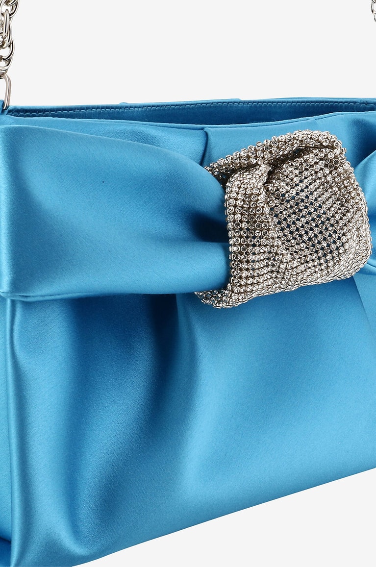 RODO Schultertasche aus Satin Asia Damen HELLBLAU 5