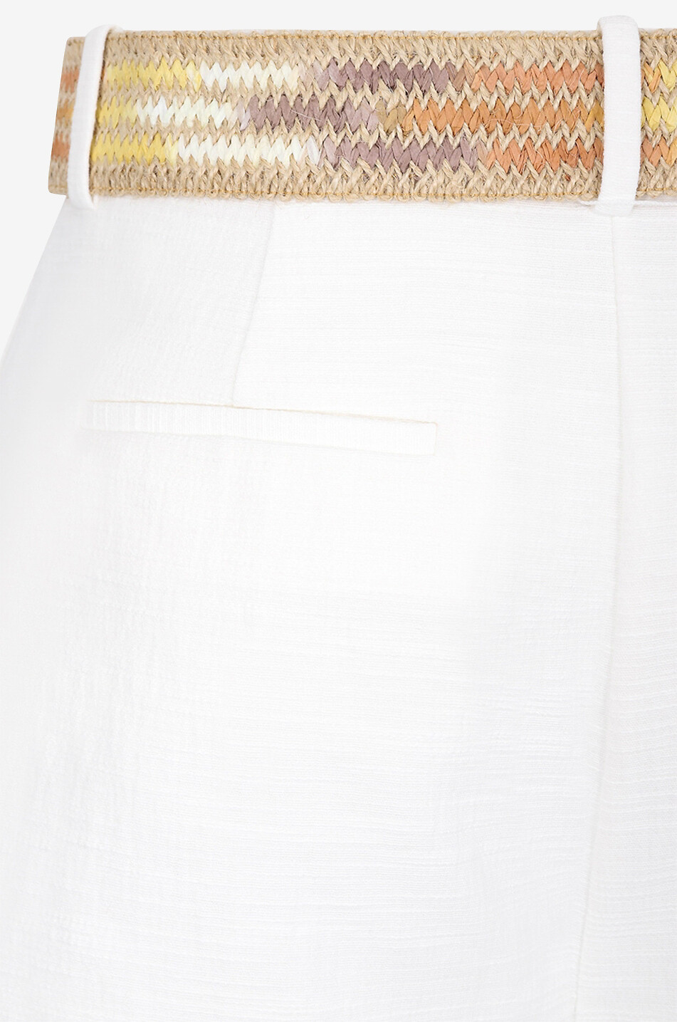 ZIMMERMANN Bundfaltenshorts mit hohem Bund aus Baumwolle Devi Cuffed Damen WEISS 3