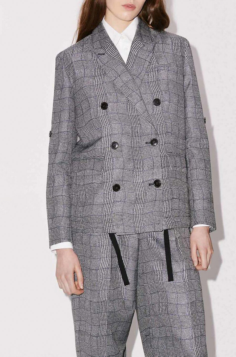 Wavy Check double-breasted blazer