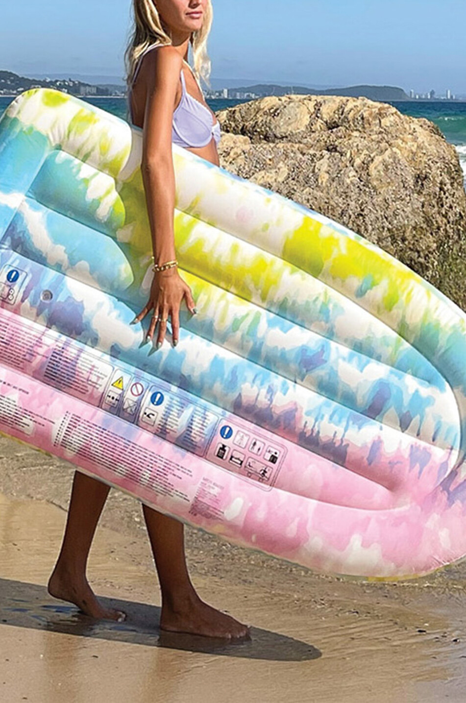 SUNNYLIFE Matelas gonflable Luxe Lie-On Float Ice Pop Tie Dye Maison MULTICOLORE 4