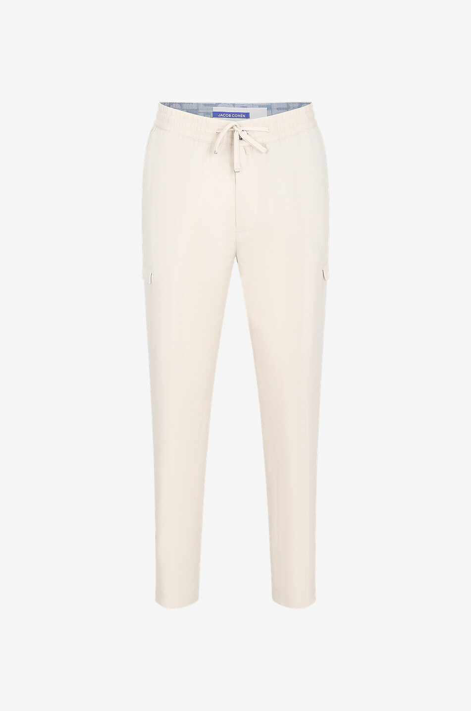 Cotton and linen cargo trousers