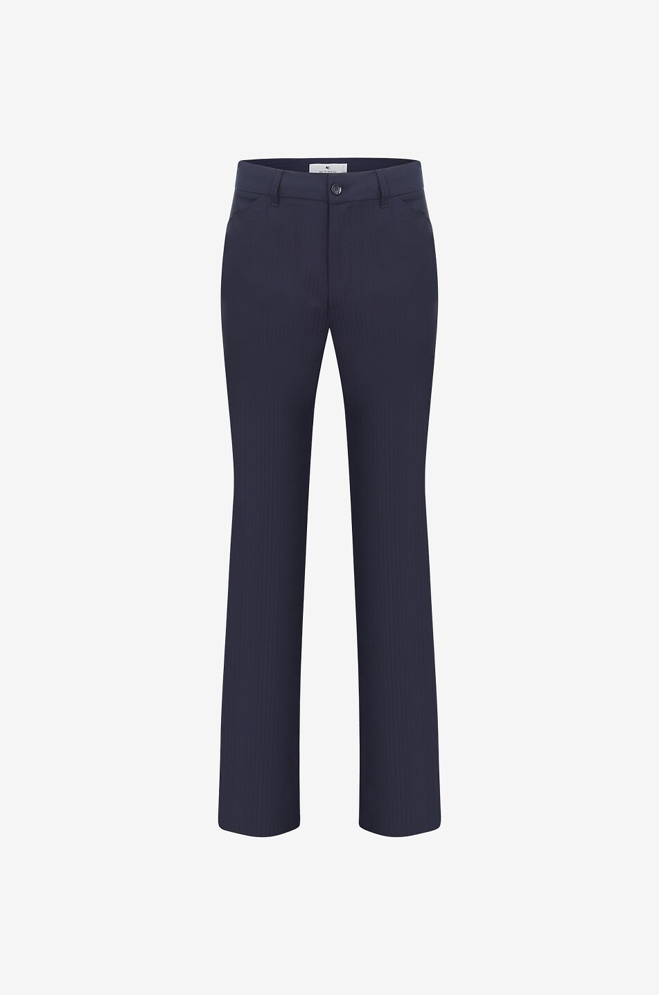 Striped jacquard slim fit trousers