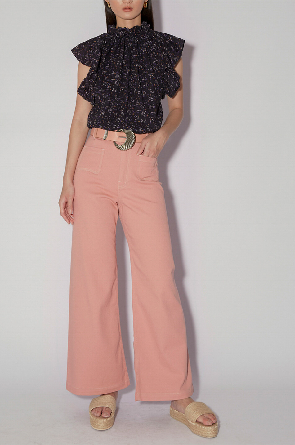 Top sans manches en coton Pansy
